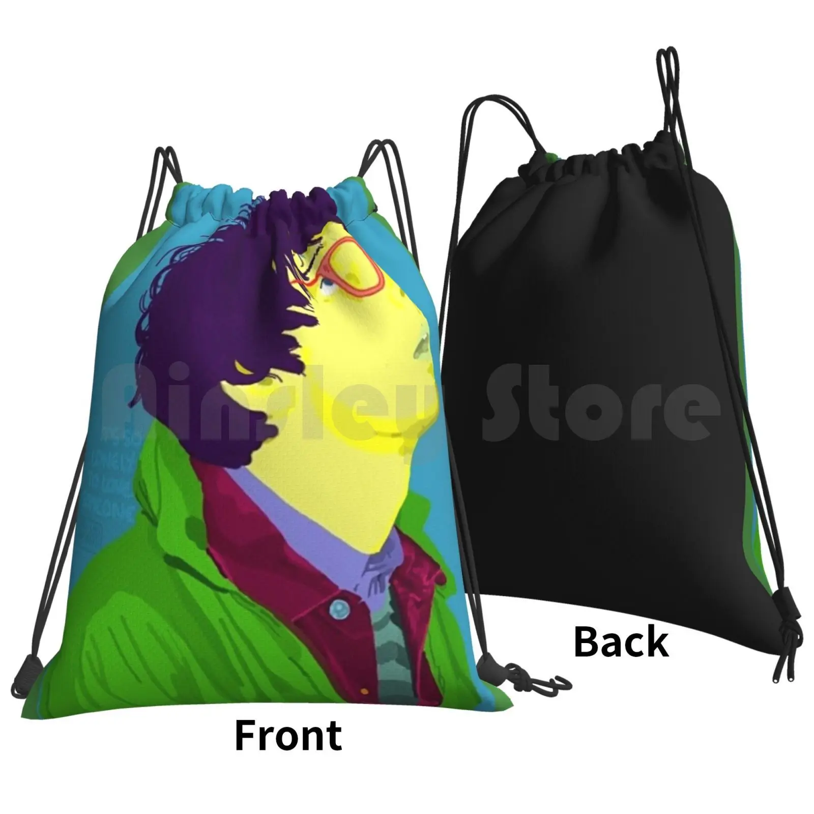 Pop Art Coxon Backpack Drawstring Bag Riding Climbing Gym Bag Coxon Blur Blur Band Band Music Musician Britpop Gramon