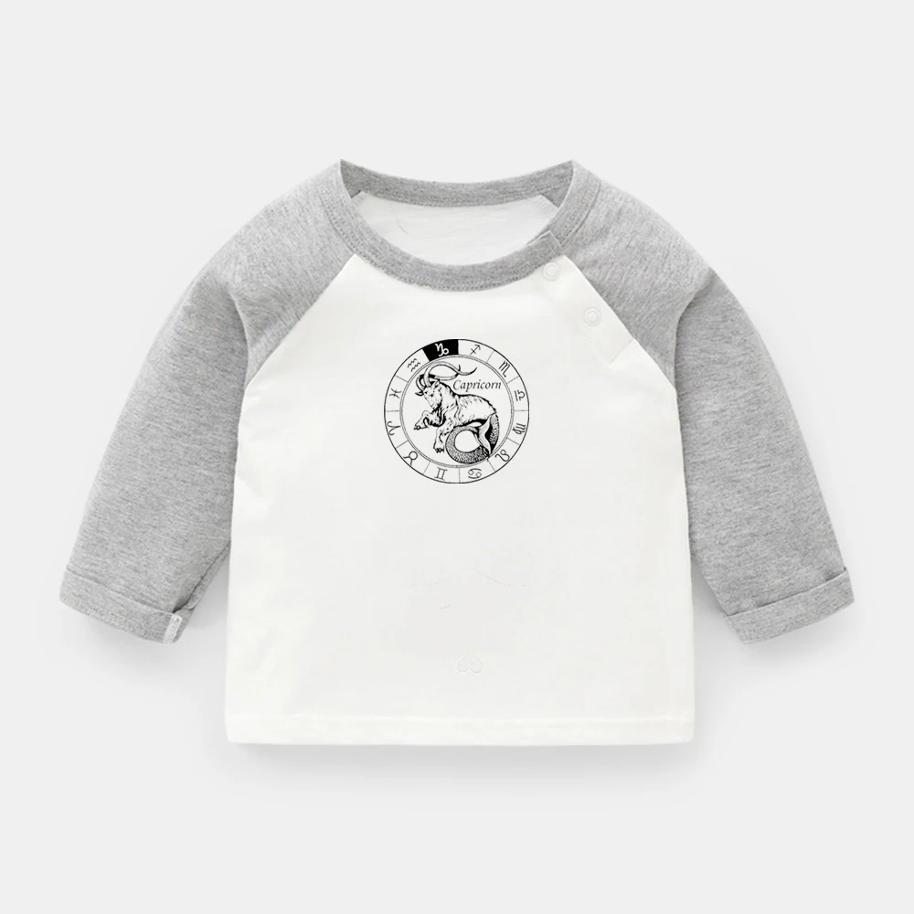 

Constellation Capricorn Design Aquarius Virgo Scorpio Pisces Newborn Baby T-shirts Toddler Raglan Color Long Sleeve Tee Tops