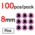100 Piezas de 8mm Color Rosa