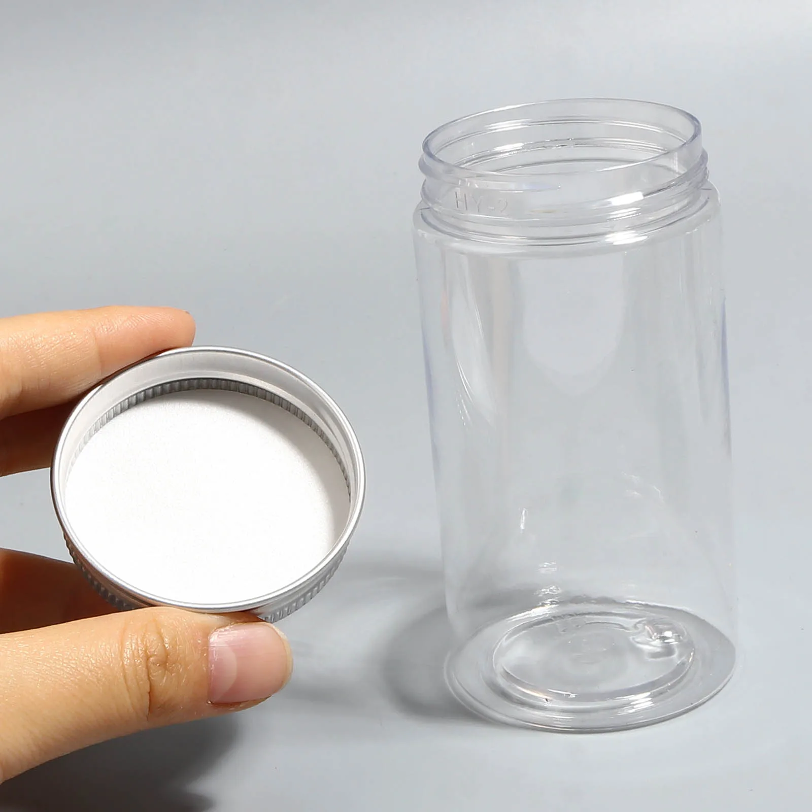 2pcs Aluminum Storage Container Clear Canister 100/120/150ml Transparent Travel Bottle Plastic Storage Jars For Jewelry Makeup