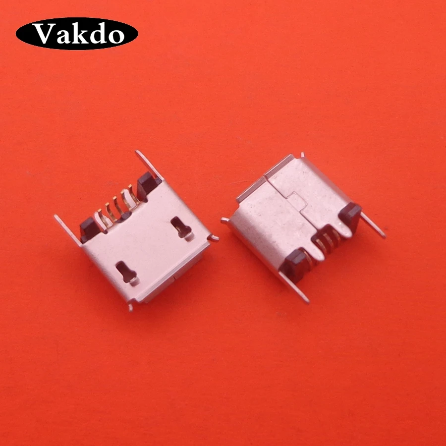 

10-200pcs Micro mini USB jack socket charging Port Dock for ZX80-B-5P MICRO USB B type vertical SMT 5P connector