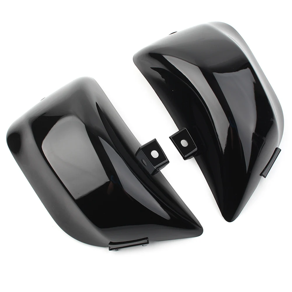 2Pcs Motorcycle ABS Fairing Side Battery Cover Protective Guard for Yamaha Virago 400 500 535 XV400 XV500 XV535 Gloss Black