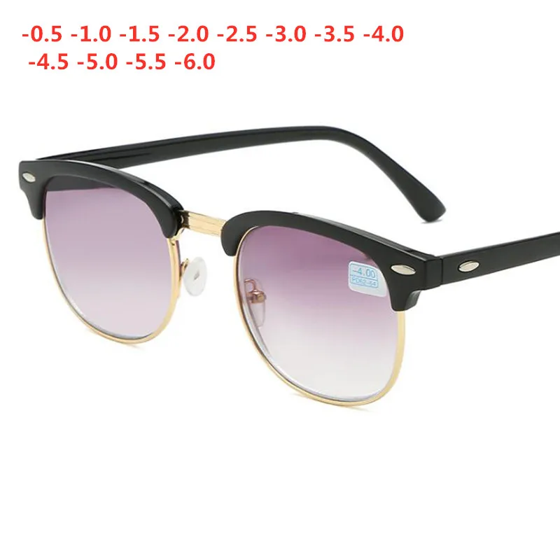 -0.5 -1.0 -1.5 -2.0 -2.5 -3.0 -3.5 -6.0 Men and Women Myopia Sunglasses Eye Gray Gradient Glasses Men Glasses Frame Anti-UV400