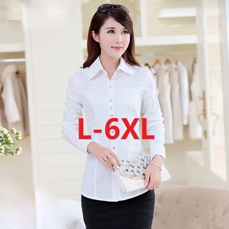 

Women's Shirt Blouse Women Plus Size 5XL 6XL Fashion Long Sleeve Womens Tops Office Shirts Fashion Woman Blouses Free Shipping