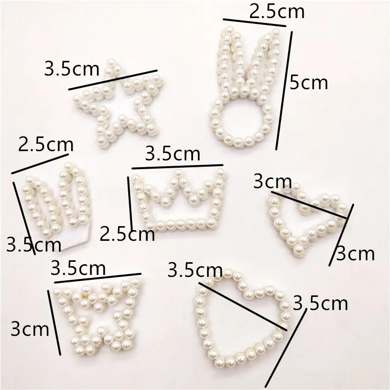 28pcs/lot Mix style pearl bead Appliques for DIY hair clip Accessories Craft Handmade Decoration