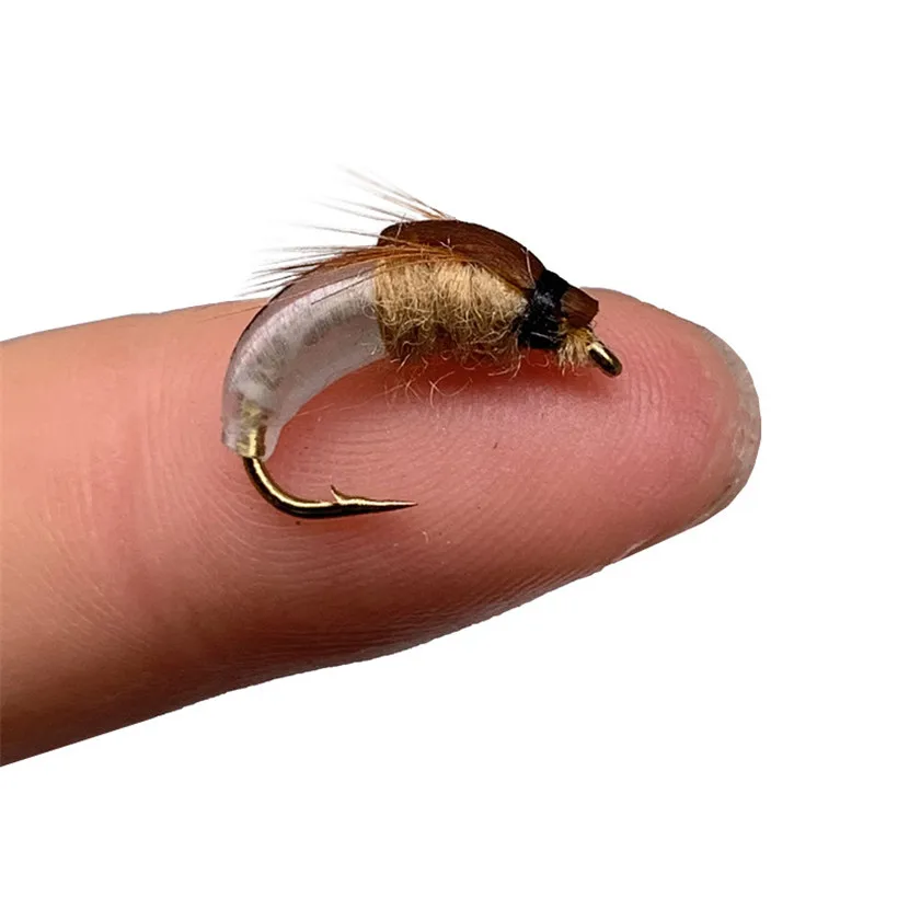 3/6Pcs Angeln Fliegen Realistische Nymph Scud Fly für Trout Fly Angeln Streamer Binden Künstliche Köder Köder – Detail 1