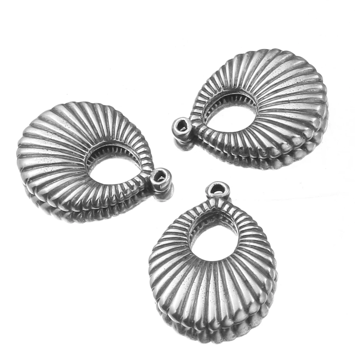 4pcs/lot Retro Water Drops Stainless Steel Decoration Pendant Connectors Bohemia Charm DIY Earrings Jewelry Making Wholesale