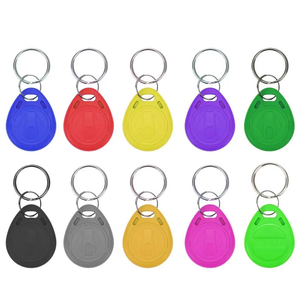 100pcs RFID Tag 125KHz Proximity EM4100 ID Keyfob TK4100 Key Fob Tags Access Control Smart Token Ring Chip Free Shipping