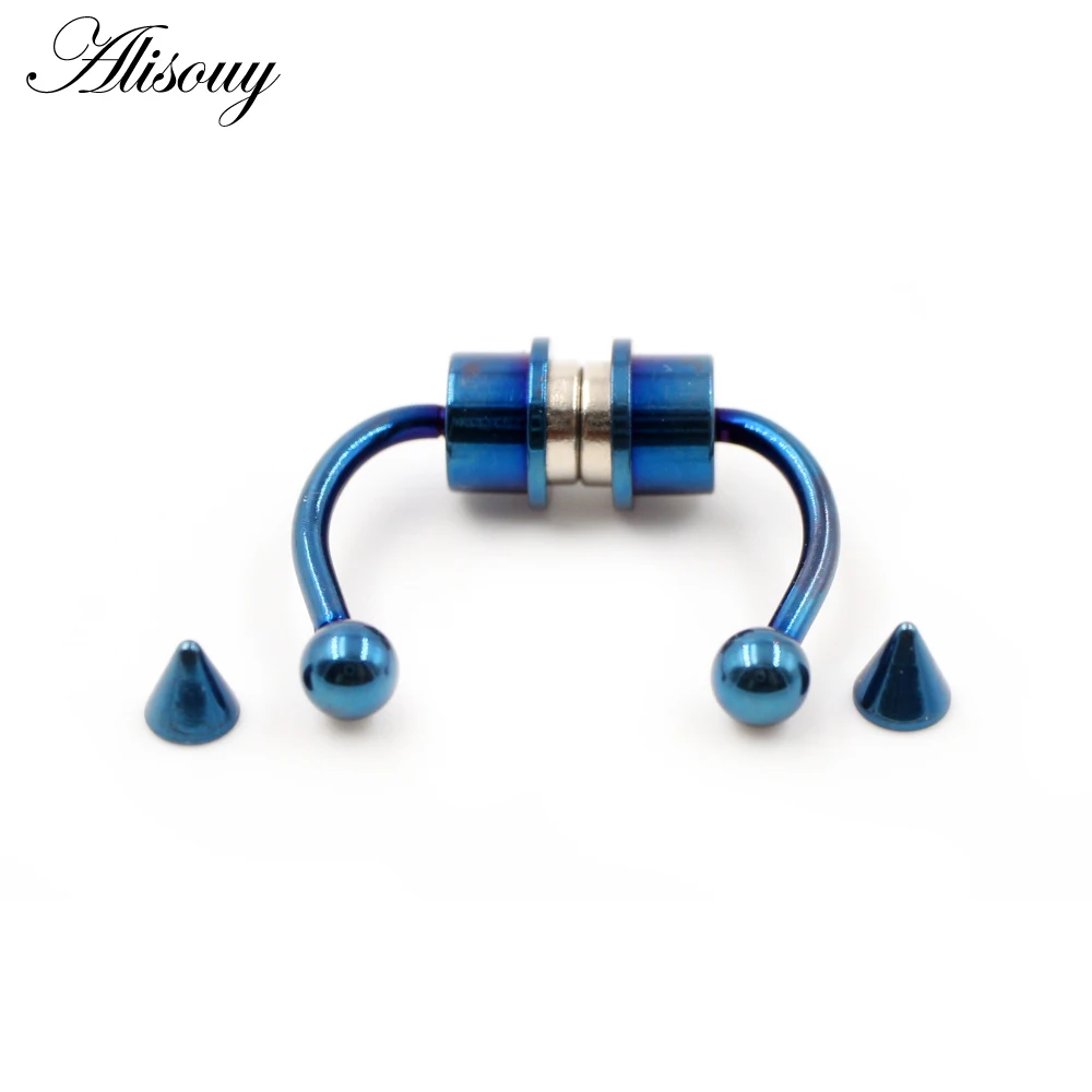 Alisouy 1pc Magnetic Fake Piercing Nose Ring Stainless Steel Horseshoes Non Piercing Hoop Septum Rings For Women Jewelry Gifts view 5