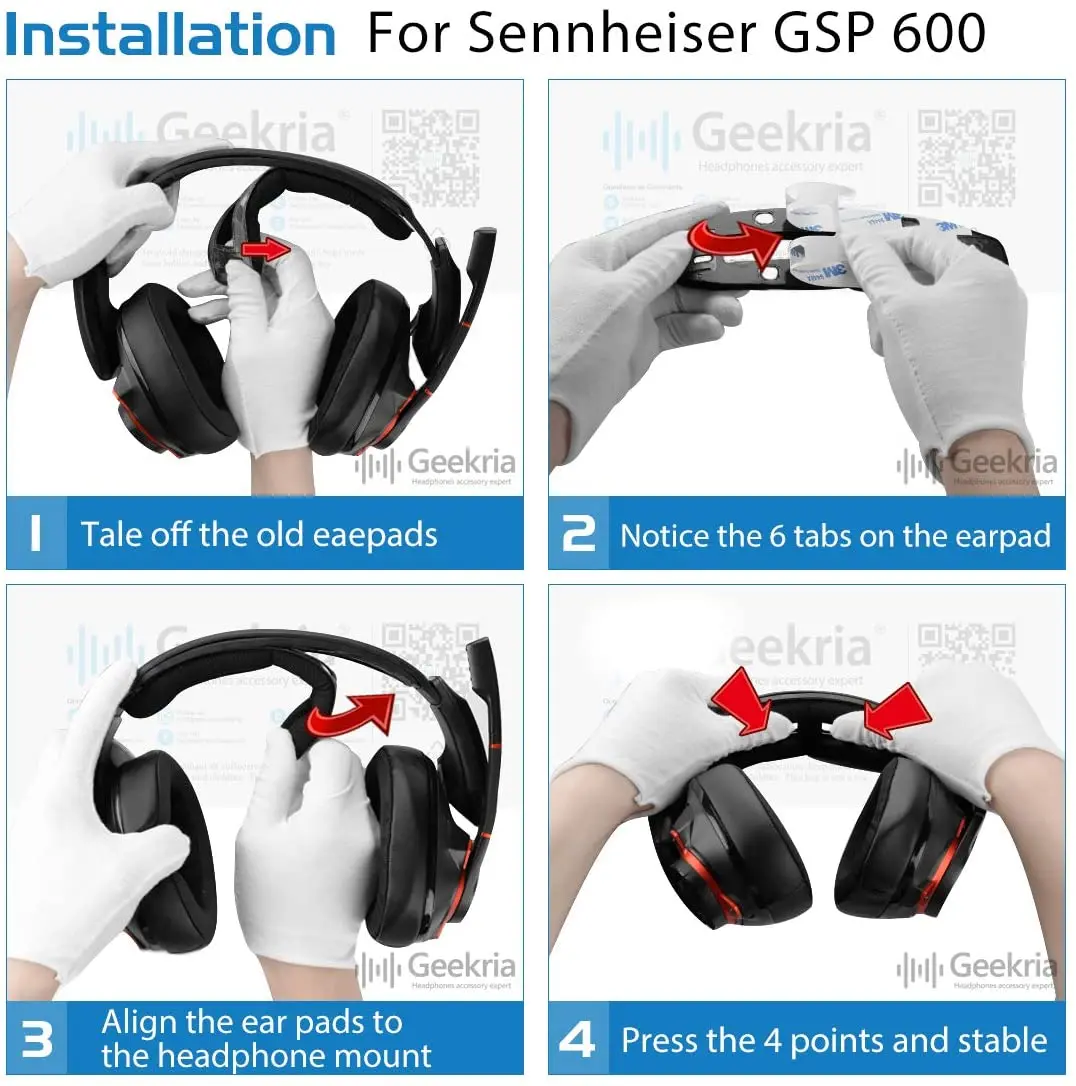 パッドイヤーパッドゼンハイザーgsp 600、gsp 670、gsp 500ゲーミングヘッドセット耳パッド/耳クッション + ヘッドバンドクッション/耳カップとヘッドバンド/repai