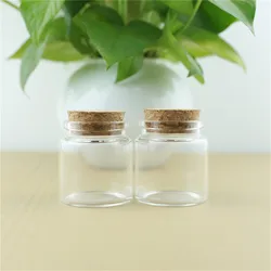 12pcs/Lot 47*50mm 50ml Glass Bottles With Cork Spicy Storage Tiny Bottle Jar Containers Glass Spice Vials Craft DIY Small Jars