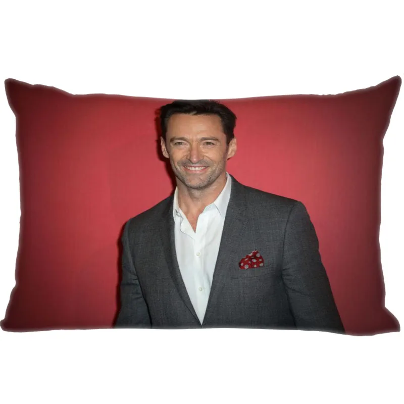 Nice Hugh Jackman Pillowcase 45x35cm(One Side) New Rectangle Zipper Print Throw Wedding Decorative Pillowcase Cover