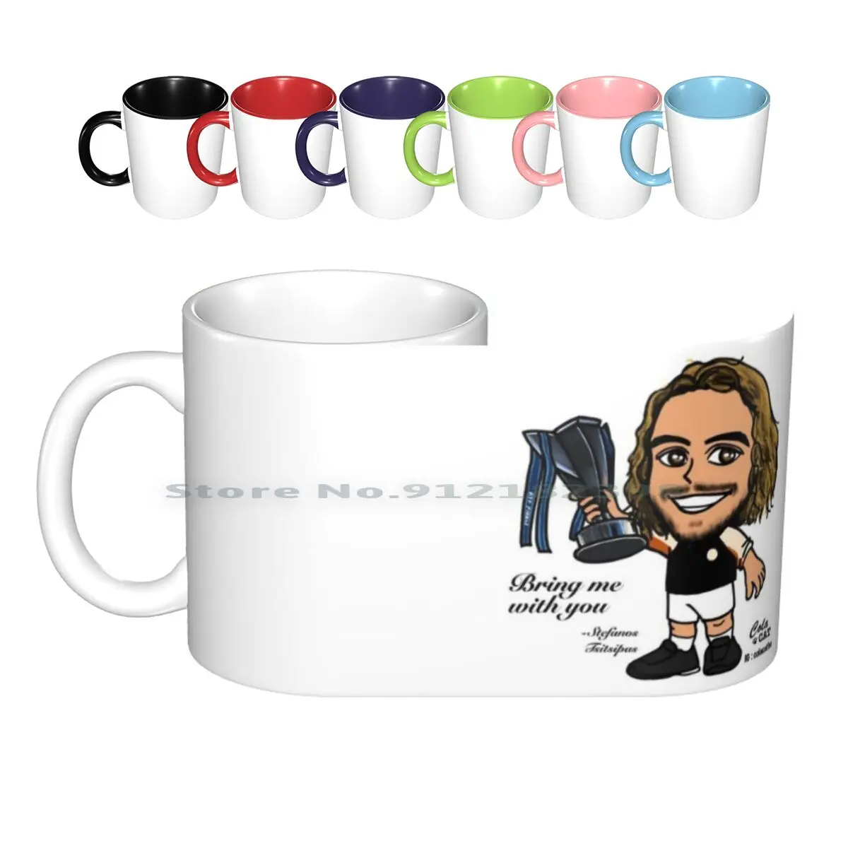 Tsitsipas Ceramic Mugs Coffee Cups Milk Tea Mug Tennis Tennis Pro Atp Greece Next Gen Tsitsipas Atp Finals Tsitsimask Creative