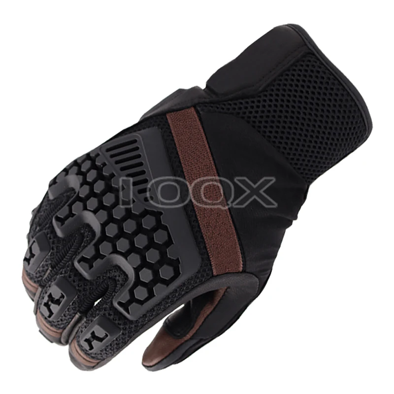 Trial Motorcycle Adventure Touring Ventilated Leather Biking Gloves Motorbike Gants Motocross Moto Racing Glove