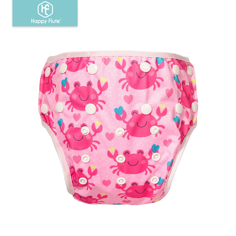 Happy Flute-pañales de tela ajustables para bebé, cubierta de pañal lavable y reutilizable para piscina, verano, 1 unidad