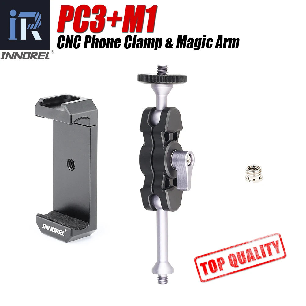 Aluminum Alloy Magic Arm and Universal Phone Clamp Adapter Clip Mount for Telephone Camera Tripod External Shooting Equipments