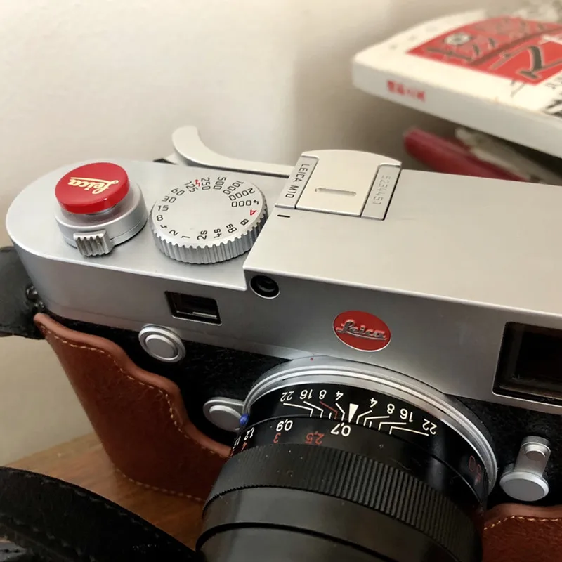 Reines kupfer Konkaven Oberfläche Kamera Weiche Auslösers Für Leica M6 M3 MP M8 M9 X1 X2 M10 M240 mit Gummi Ring