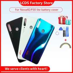 Battery Back Cover For Huawei P30 Lite Door Case For HUAWEI Nova 4E Housing Replacement + Back Camera Glass Lens Case