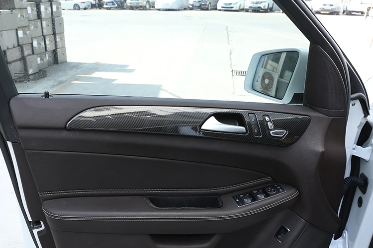 For Mercedes benz ML GLE GL Class GLS 320 400 Car Styling ABS Carbon Fiber Interior Door Decoration Panel Cover Trim Accessories