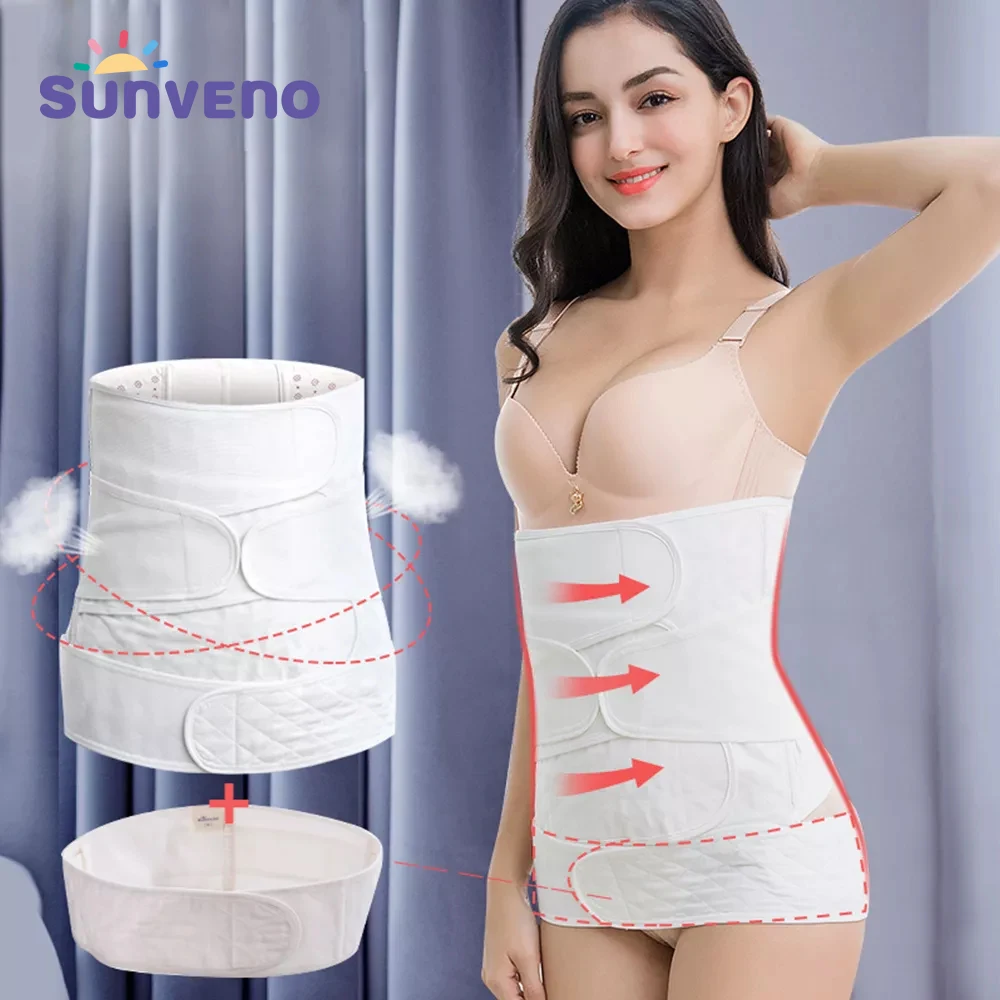 2in1 Postpartum Belt Body Recovery Shapewear Belly Slim Waist Cinchers Breathable Waist Trainer Corset Maternity Belly Belt Band