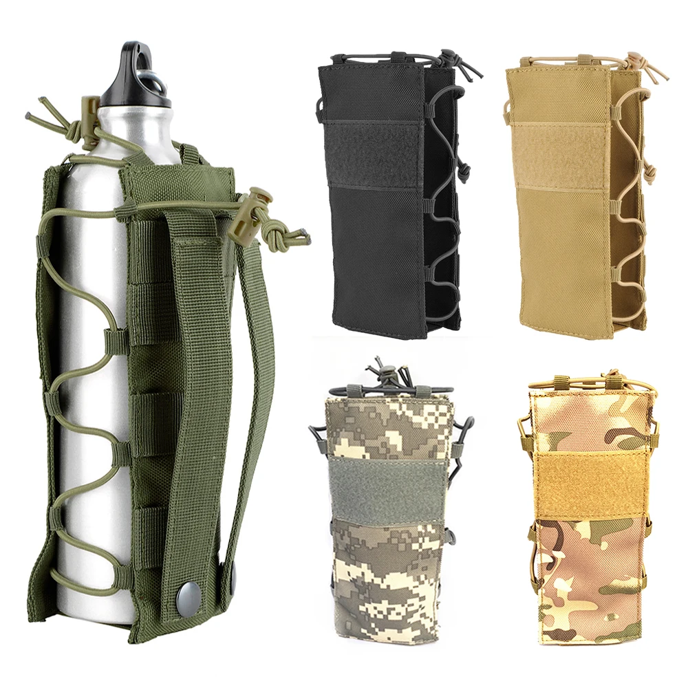 

Tactical Nylon Water Bottle Holster Kettle Pouch Outdoor Sports Water Bottle Holder Canteen Hiking Climbing Travel Hunting Bag
