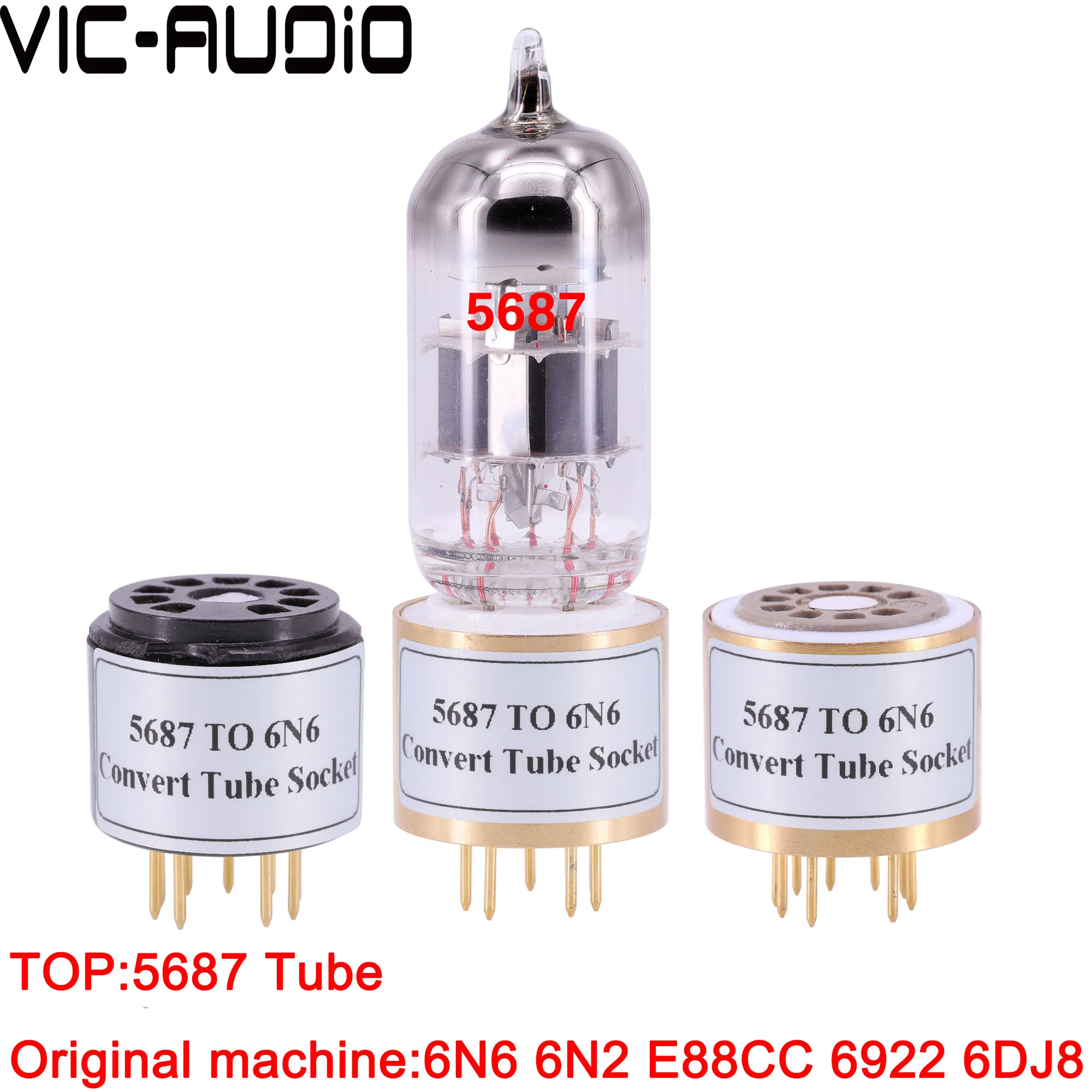 1PC da 5687 a 6N6 6N2 E88CC 6922 6DJ8 amplificatore valvolare a vuoto da 9pin a 9pin Tube HIFI Audio adattatore per tubo a vuoto convertitore presa