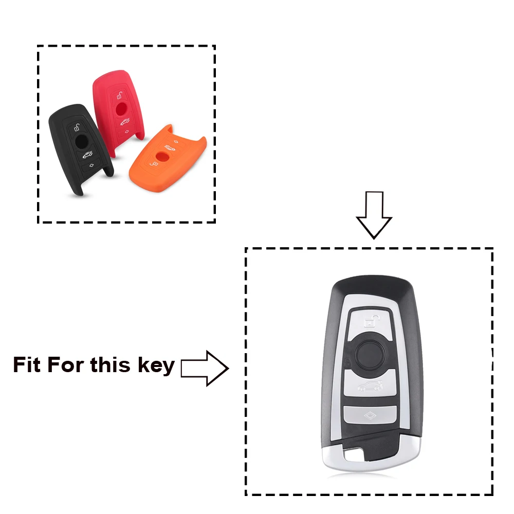 KEYYOU For BMW F CAS4 5 7 Series F10 F20 F30 335 328 535 650 Remote Holder Protect Silicone Smart Key fob Cover Case