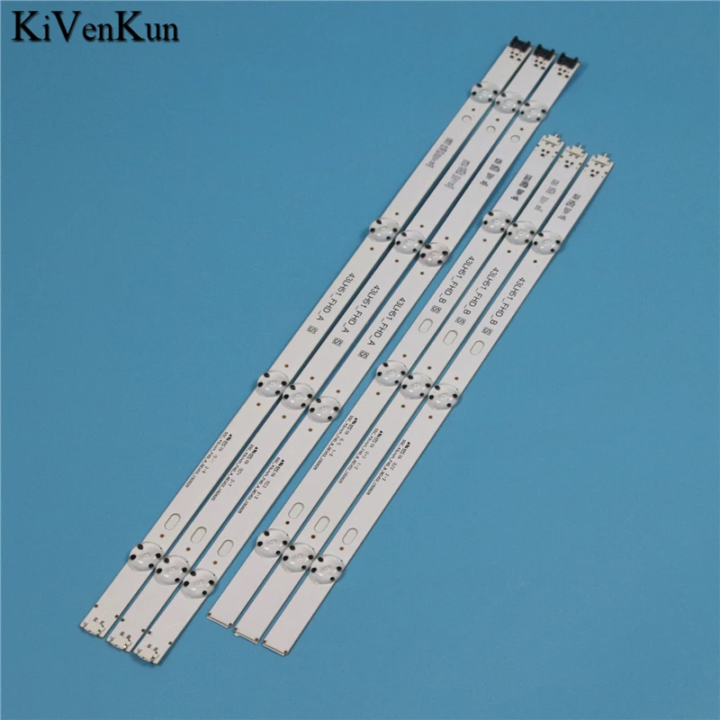 6Pcs LED Line Kits 43LH51_FHD_A 15.5Y 43inch_FHD_A_REV02_150925 B TV'S LED Backlight Strip Array LF51_FHD_AB Tapes