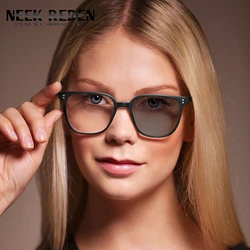 Occhiali da lettura fotocromatici quadrati occhiali da sole per Computer con blocco della luce blu retrò da donna lettore presbiti 0 0.5 0.75 2.25 2.75