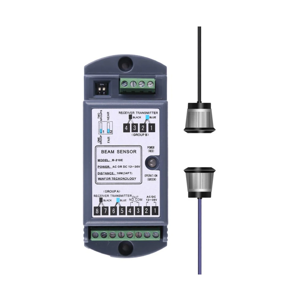 Photoelectric Beam Sensor 10m 90-degree infrared electronic Safety Light automatic door safety beam sensor (Single Beam)