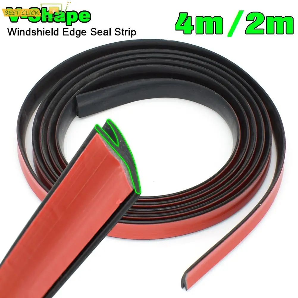 

2m/4m V Shape Car Windscreen Sealing Weatherstrip Panel Moulding Rubber Seal Strip For Honda VW Skoda Kia Mazda Ford Toyota BMW