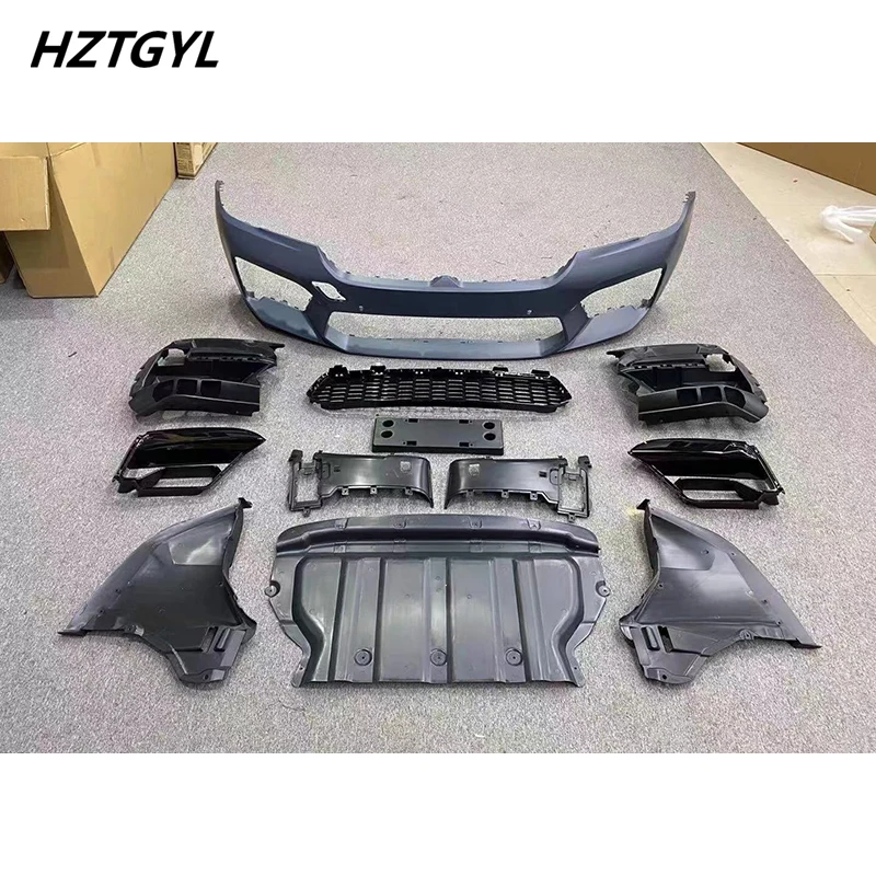 Unpainted PP Material Front Bumper Front Fender For BMW 5 Series G30 G38 525i 530i Facelift M5 2021