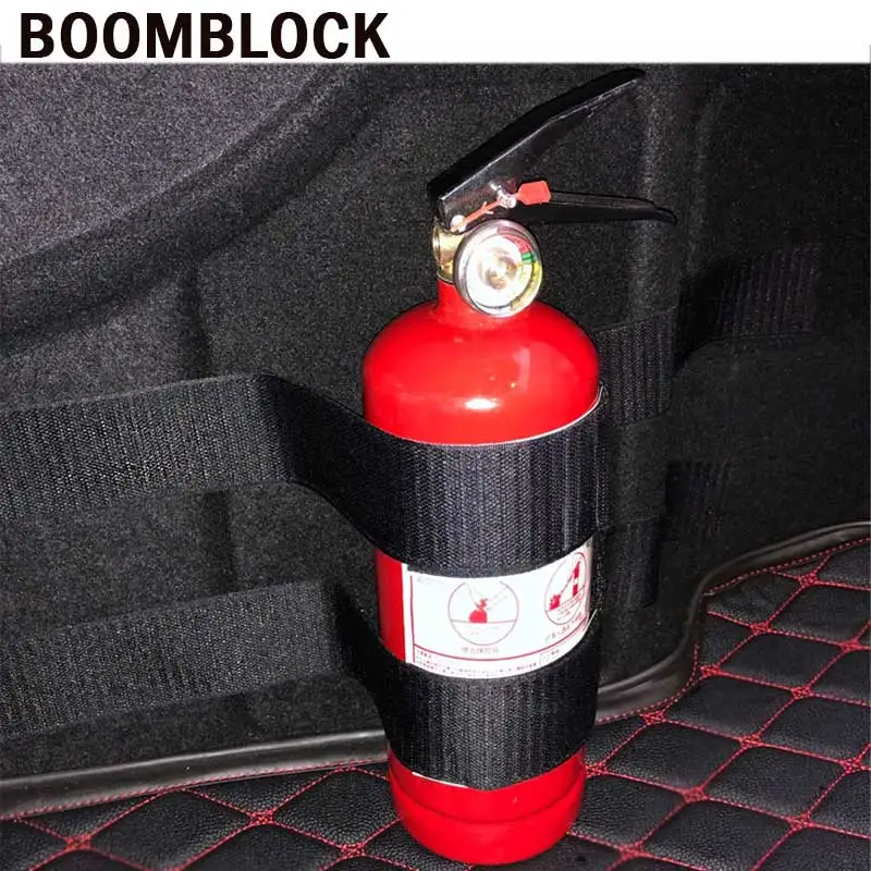 BOOMBLOCK Car Fire Extinguisher Nylon Tape Velcro Organizer For Mazda 3 6 Toyota Avensis C-HR Peugeot 307 407 308 Alfa Romeo 159