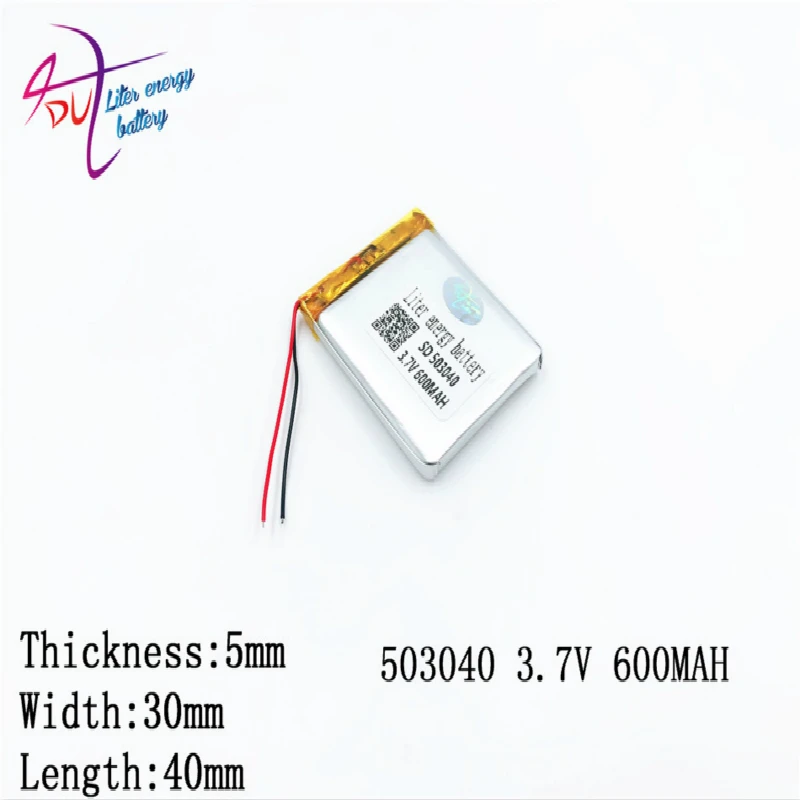 3,7V 503040 053040   Bateria de polímero de íon de lítio 600mah, produtos de qualidade, certificação ce rohs, autoridade, litro de energia