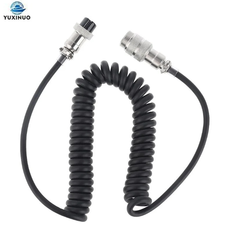 8Pin Coiled Mic Microphone Extension Cable 8 Pin Aviation Male to Female For Yaesu ICOM KENWOOD Radio Walkie Talkie Accessories