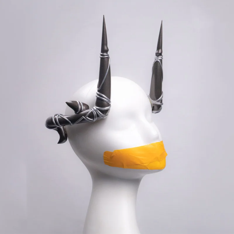 Game Arknights Mudrock Horns Cosplay Headwear Props Halloween Carnival Party Masquerade Cosplay