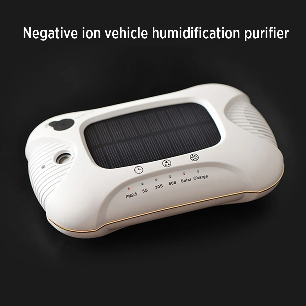 Solar Charging Air Purifier Aromatherapy Oil Air Cleaner For Car Office Home Nanometer Humidifier Formaldehyde Removal Device