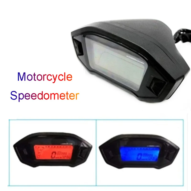 

Universal 12V ABS Plastic Motorcycle Digital Colorful LCD Speedometer Odometer Tachometer W/ Speed Sensor Fuel Meter