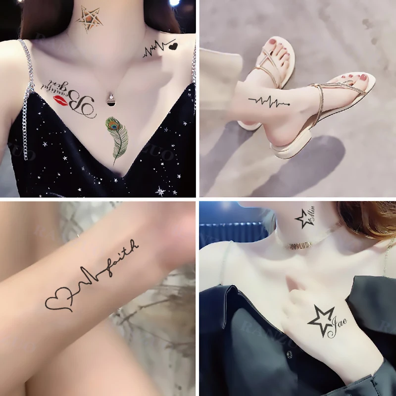 Waterproof Temporary Tattoo Stickers Star Fashion Small Tattoo Lovely Anime Stickers for Kids Sticker Tattoos and Body Art Cute