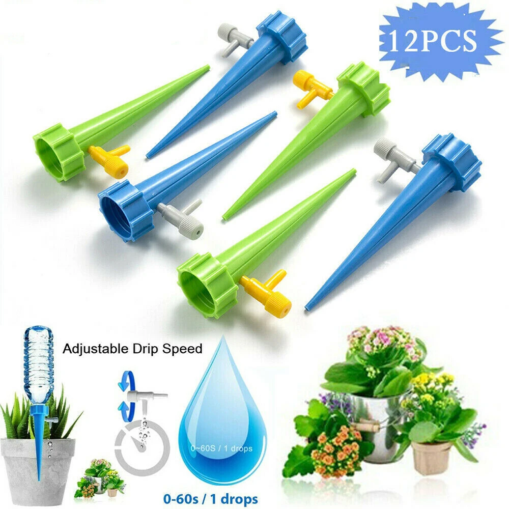 Upgrade 12pcs Drip Irrigation System Automatic Watering Spike for Plants Gardenning Watering System Irrigation System Greenhouse