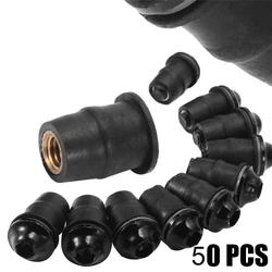 50PCS Motorcycle M5 M6  Metric Rubber Wind Screen Fairing Well Nut Wellnut Windshield Screw For Auto Motorbike Off-road