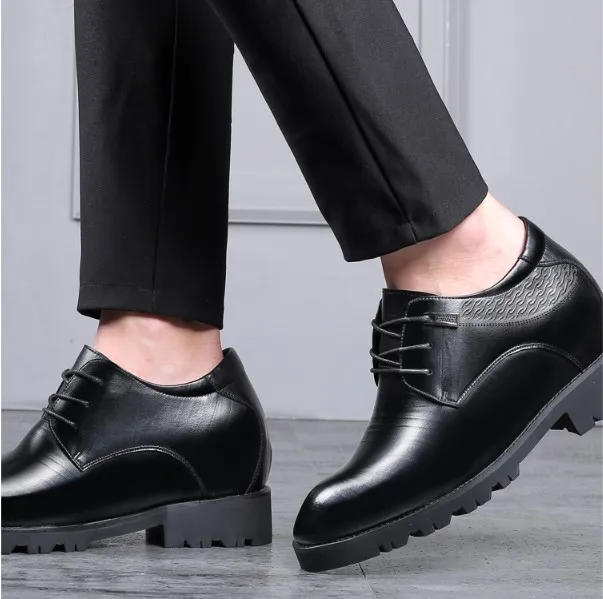 men height increasing shoes Invisible heel 9cm elevator dress shoes business casual shoes man shoes