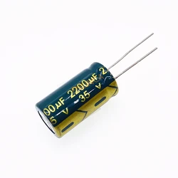 50pcs/lot 35v 2200uf 13*25 High-frequency Low-impedance Aluminum Electrolytic Capacitor 2200uf 35v 20%