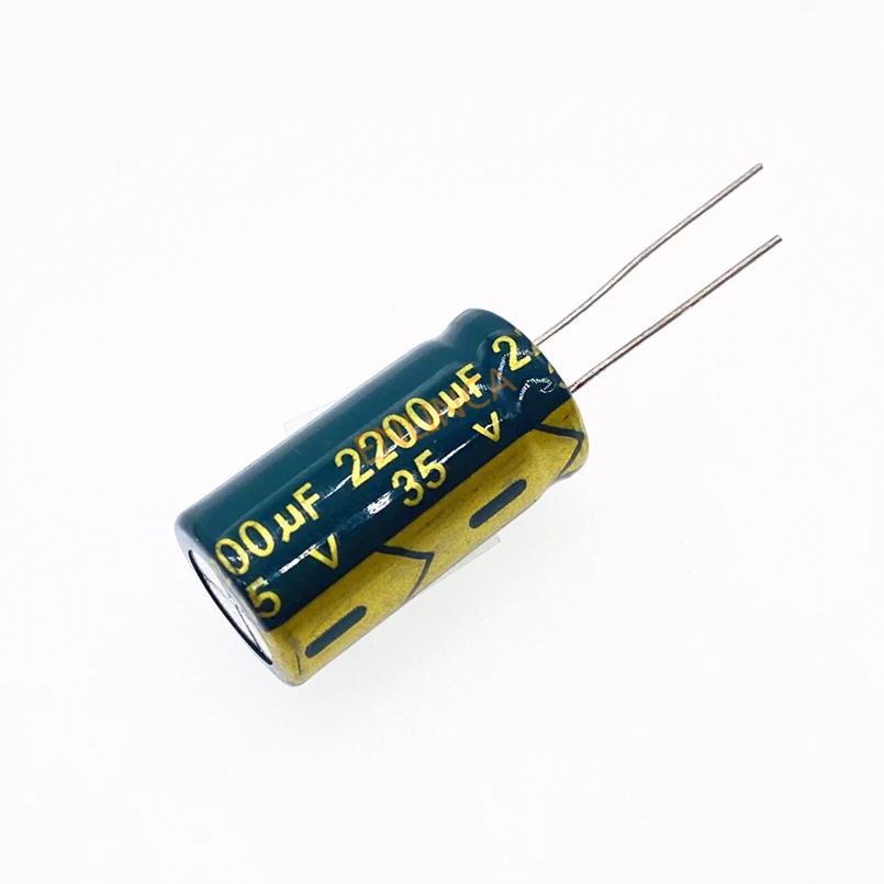 50 sztuk/partia 35v 2200uf 13*25 wysokiej częstotliwości niskiej impedancji aluminiowy kondensator elektrolityczny 2200uf 35v 20%