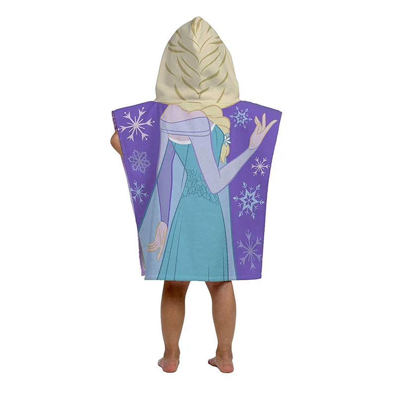 New Girl Kids Cartoon Bath Towels Lengthened Thick Hooded Cloak Beach Towel Absortbent Pool Swim Shower Bathrobe