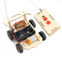 DIY STEM Remote Control Car Toy for Science Experiment Manual Assembly Wooden Model Electric Robotics Educational Puzzle Kits