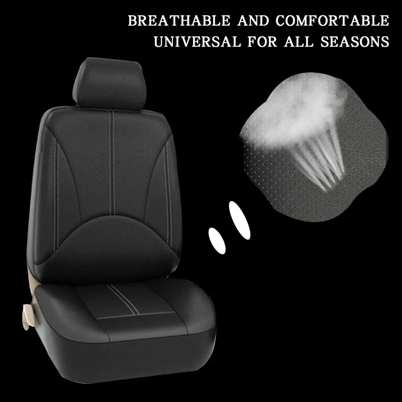 New Luxury PU Leather Auto Universal Car Seat Covers for gift Automotive Seat Covers Fit most car seats Waterproof car interiors