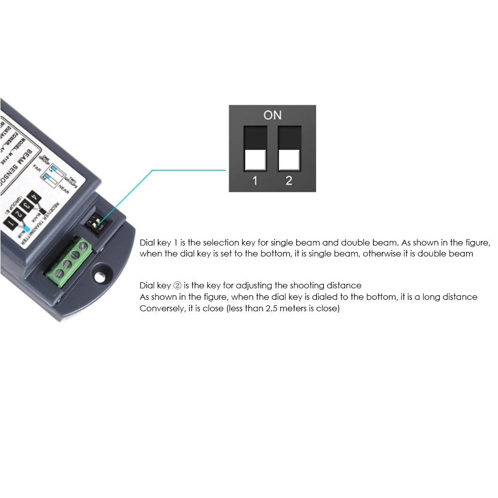 Photoelectric Beam Sensor 10m 90-degree infrared electronic Safety Light automatic door safety beam sensor (Single Beam)