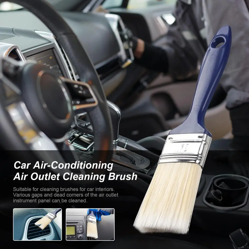 Car Wash Car Detailing Brush Long Hair Brush Car Cleaning Tools Air Outlet Cleaning Brush Detailing Set Dashboard Accessories