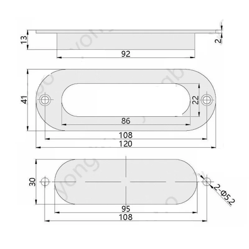 JINJIU LS585 Embedded Switch Cabinet Door Equipment cabinet Stainless steel Pull handle furniture hardware handle